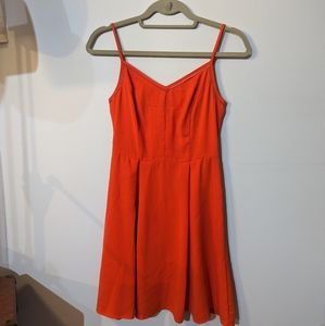 Red V-Neck Mini Dress